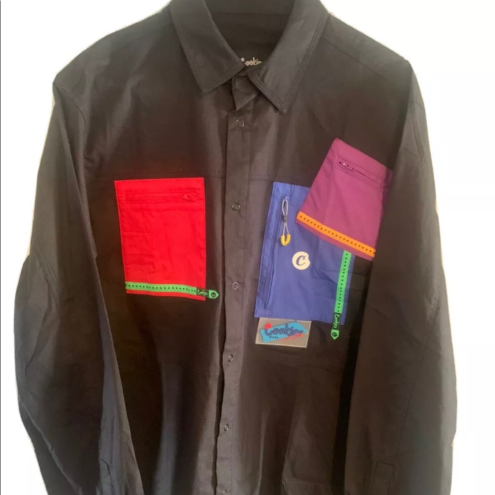 ‘Cookies’ Long Sleeved Button-Up Shirt